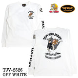 VANSON×TOM&JERRY TEE L/S T-SHIRT バンソン トムジェリ コラボ ロンTEE 天竺 長袖Tシャツ tjv-2526