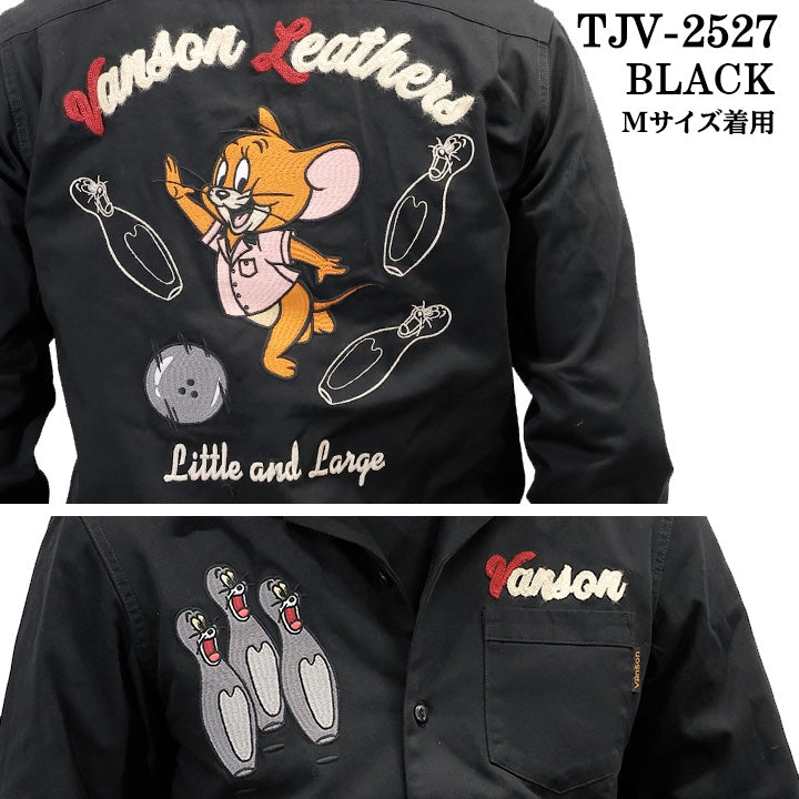 VANSON×TOM&JERRY TEILL L/S SHIRT バンソン トムとジェリー コラボ ツイル 長袖シャツ tjv-2527