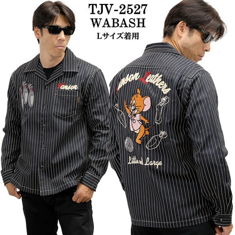 VANSON×TOM&JERRY TEILL L/S SHIRT バンソン トムとジェリー コラボ ツイル 長袖シャツ tjv-2527