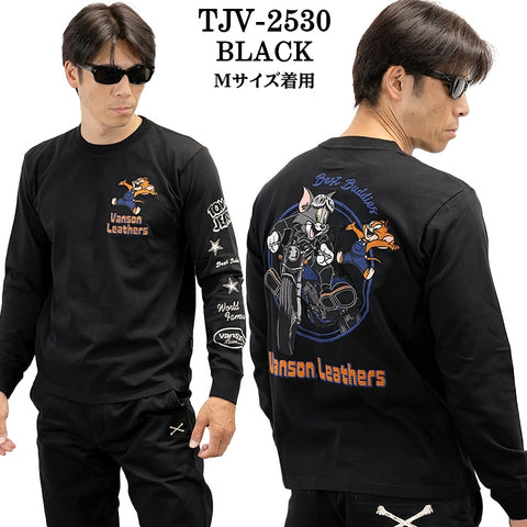 VANSON TOM&JERRY TEE L/S T-SHIRT バンソン トムとジェリー コラボ 天竺 ロンTEE 長袖Tシャツ tjv-2530