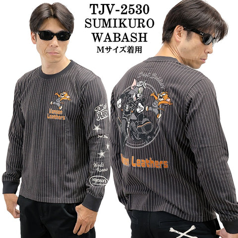 VANSON TOM&JERRY TEE L/S T-SHIRT バンソン トムとジェリー コラボ 天竺 ロンTEE 長袖Tシャツ tjv-2530