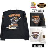 VANSON TOM&JERRY TEE L/S T-SHIRT バンソン トムとジェリー コラボ 天竺 ロンTEE 長袖Tシャツ tjv-2531