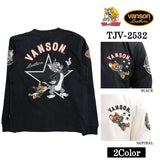 VANSON TOM&JERRY TEE L/S T-SHIRT バンソン トムとジェリー コラボ 天竺 ロンTEE 長袖Tシャツ tjv-2532