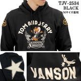 VANSON×TOM&JERRY SWEATSHIRT PULL PARKA HOODIE バンソン トムとジェリー コラボ 裏毛 プルパーカー tjv-2534