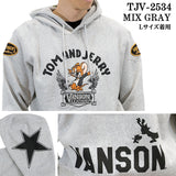 VANSON×TOM&JERRY SWEATSHIRT PULL PARKA HOODIE バンソン トムとジェリー コラボ 裏毛 プルパーカー tjv-2534