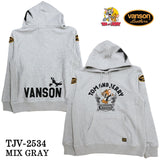 VANSON×TOM&JERRY SWEATSHIRT PULL PARKA HOODIE バンソン トムとジェリー コラボ 裏毛 プルパーカー tjv-2534