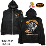 VANSON×TOM&JERRY BONDING F/Z PARKA HOODIE バンソン トムとジェリー コラボ 裏ファー 起毛 ボンディング パーカー tjv-2535