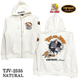 VANSON×TOM&JERRY BONDING F/Z PARKA HOODIE バンソン トムとジェリー コラボ 裏ファー 起毛 ボンディング パーカー tjv-2535