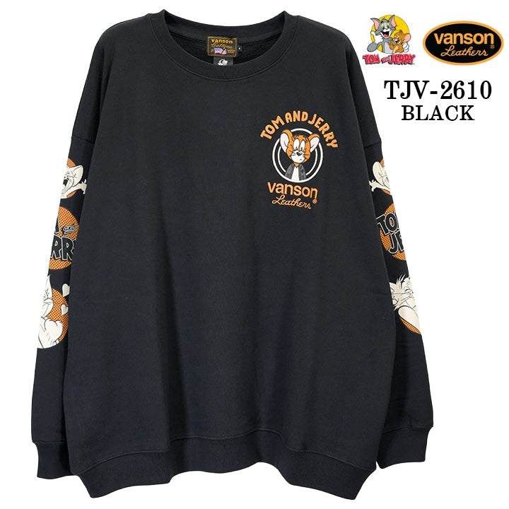 VANSON TOM&JERRY BIG SILHOUETTE PULLOVER バンソン トムとジェリー コラボ ビッグシルエット 裏毛 プルオーバー tjv-2610