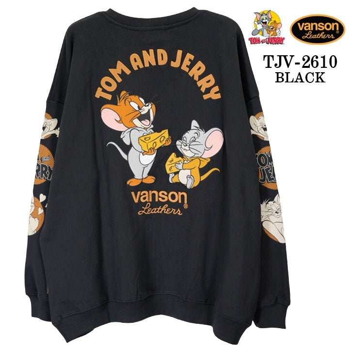 VANSON TOM&JERRY BIG SILHOUETTE PULLOVER バンソン トムとジェリー コラボ ビッグシルエット 裏毛 プルオーバー tjv-2610