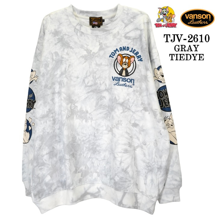 VANSON TOM&JERRY BIG SILHOUETTE PULLOVER バンソン トムとジェリー コラボ ビッグシルエット 裏毛 プルオーバー tjv-2610