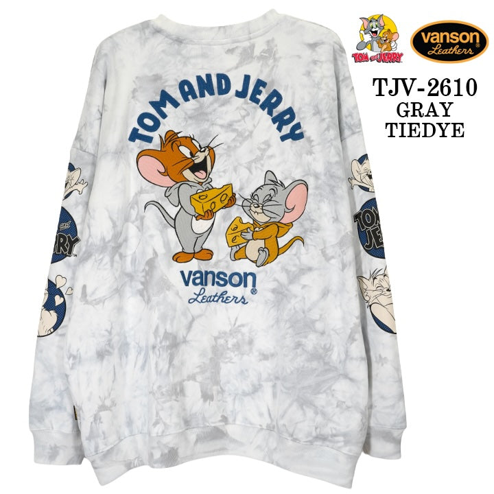 VANSON TOM&JERRY BIG SILHOUETTE PULLOVER バンソン トムとジェリー コラボ ビッグシルエット 裏毛 プルオーバー tjv-2610