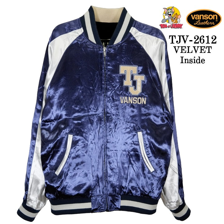 VANSON TOM&JERRY REVERSIBLE SOUVENIR JACKET VELVET SKA バンソン トムとジェリー リバーシブル スカジャン 別珍 ベルベット tjv-2612-1