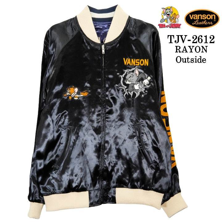 VANSON TOM&JERRY REVERSIBLE SOUVENIR JACKET RAYON SKA バンソン トムとジェリー リバーシブル スカジャン レーヨン tjv-2612-2