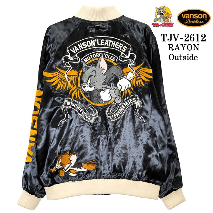 VANSON TOM&JERRY REVERSIBLE SOUVENIR JACKET RAYON SKA バンソン トムとジェリー リバーシブル スカジャン レーヨン tjv-2612-2