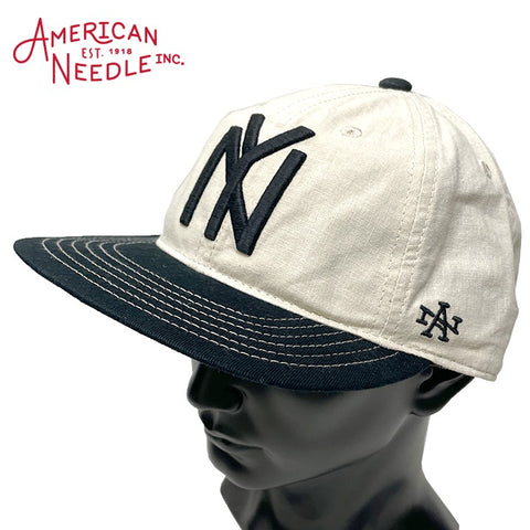 AMERICAN NEEDLE ベースボールキャップ Negro League ニューヨーク・ブラックヤンキース【Line Out】smu700a-nby