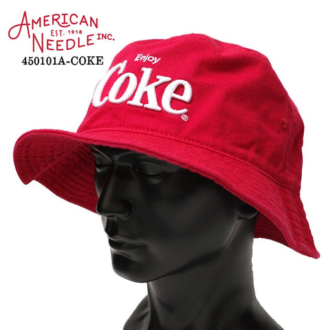 AMERICAN NEEDLE アメリカンニードル Coca-Cola コカコーラ Twill Bucket バケットハット 450101a-coke