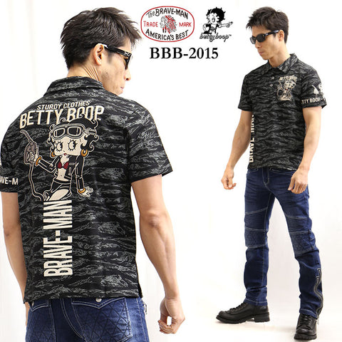 半袖ポロシャツ THE BRAVEMAN×BETTY BOOP bbb-2015