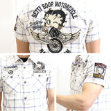 チェック半袖シャツ THE BRAVEMAN×BETTY BOOP bbb-2021