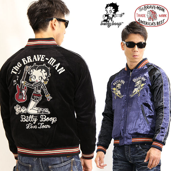 The BRAVE-MAN×Betty Boop スカジャン リバーシブル L リバーシブルスカジャン THE BRAVEMAN×BETTY BOOP bbb-2028