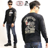 天竺長袖Tシャツ THE BRAVEMAN×BETTY BOOP ポケット付き bbb-2037