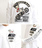 天竺長袖Tシャツ THE BRAVEMAN×BETTY BOOP ポケット付き bbb-2037