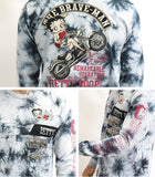 天竺長袖Tシャツ THE BRAVEMAN×BETTY BOOP ポケット付き bbb-2037