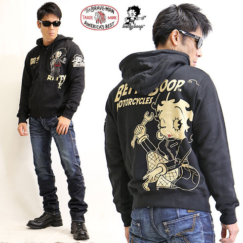 裏毛パーカー THE BRAVEMAN×BETTY BOOP bbb-2041