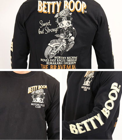 天竺長袖Tシャツ THE BRAVEMAN×BETTY BOOP bbb-2101