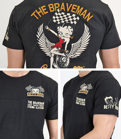 半袖Tシャツ THE BRAVEMAN×BETTY BOOP ポケット付き bbb-2113