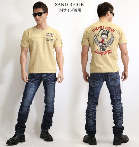 半袖Tシャツ THE BRAVEMAN×BETTY BOOP ポケット付き bbb-2113