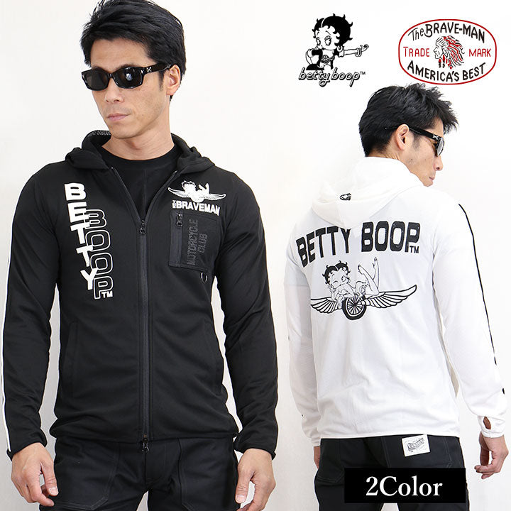 ドライメッシュZIPパーカー THE BRAVEMAN×BETTY BOOP bbb-2121