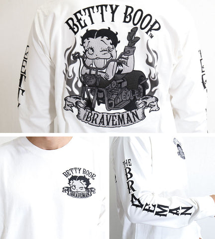 天竺長袖Tシャツ THE BRAVEMAN×BETTY BOOP bbb-2130