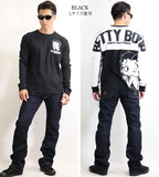 天竺切り替え長袖Tシャツ THE BRAVEMAN×BETTY BOOP bbb-2132