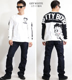 天竺切り替え長袖Tシャツ THE BRAVEMAN×BETTY BOOP bbb-2132