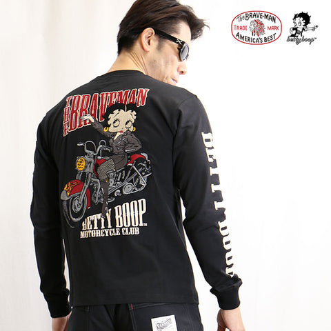 天竺長袖Tシャツ THE BRAVEMAN×BETTY BOOP bbb-2202