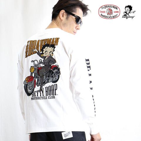 天竺長袖Tシャツ THE BRAVEMAN×BETTY BOOP bbb-2202