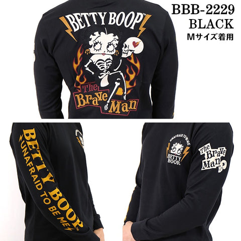 天竺 長袖Tシャツ ロンTEE THE BRAVEMAN×BETTY BOOP ベティーブープ bbb-2229