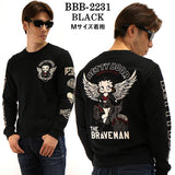 天竺 長袖Tシャツ ロンTEE THE BRAVEMAN×BETTY BOOP ベティーブープ bbb-2231