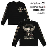 天竺 長袖Tシャツ ロンTEE THE BRAVEMAN×BETTY BOOP ベティーブープ bbb-2231