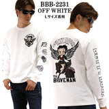 天竺 長袖Tシャツ ロンTEE THE BRAVEMAN×BETTY BOOP ベティーブープ bbb-2231