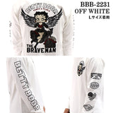 天竺 長袖Tシャツ ロンTEE THE BRAVEMAN×BETTY BOOP ベティーブープ bbb-2231