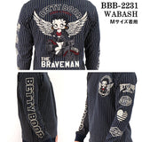 天竺 長袖Tシャツ ロンTEE THE BRAVEMAN×BETTY BOOP ベティーブープ bbb-2231