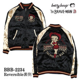 リバーシブルスカジャン THE BRAVEMAN×BETTY BOOP ブレイブマン ベディ・ブープ コラボ bbb-2234