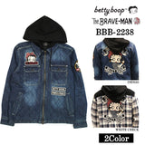 ZIPシャツ ジャケット THE BRAVEMAN×BETTY BOOP ブレイブマン ベティ・ブープ bbb-2238