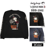 THE BRAVEMAN×BETTY BOOP ベティーブープ 天竺 長袖Tシャツ ロンTEE bbb-2302