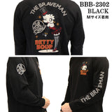 THE BRAVEMAN×BETTY BOOP ベティーブープ 天竺 長袖Tシャツ ロンTEE bbb-2302