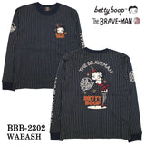 THE BRAVEMAN×BETTY BOOP ベティーブープ 天竺 長袖Tシャツ ロンTEE bbb-2302