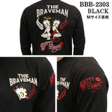 THE BRAVEMAN×BETTY BOOP ベティーブープ 天竺 長袖Tシャツ ロンTEE bbb-2303