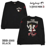 THE BRAVEMAN×BETTY BOOP ベティーブープ 天竺 長袖Tシャツ ロンTEE bbb-2303